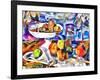 fruits and glass ,2017-Alex Caminker-Framed Giclee Print