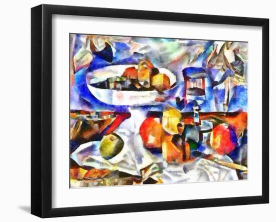 fruits and glass ,2017-Alex Caminker-Framed Giclee Print