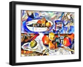 fruits and glass ,2017-Alex Caminker-Framed Giclee Print