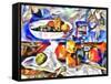 fruits and glass ,2017-Alex Caminker-Framed Stretched Canvas