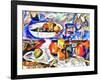 fruits and glass ,2017-Alex Caminker-Framed Giclee Print