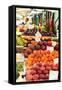 Fruits and Vegetables for Sale at Local Market in Poland.-Curioso Travel Photography-Framed Stretched Canvas