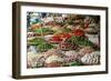 Fruits and Vegetables Stall at a Market in the Old Quarter, Hanoi, Vietnam, Indochina-Yadid Levy-Framed Photographic Print