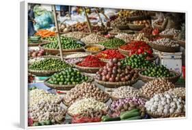 Fruits and Vegetables Stall at a Market in the Old Quarter, Hanoi, Vietnam, Indochina-Yadid Levy-Framed Photographic Print