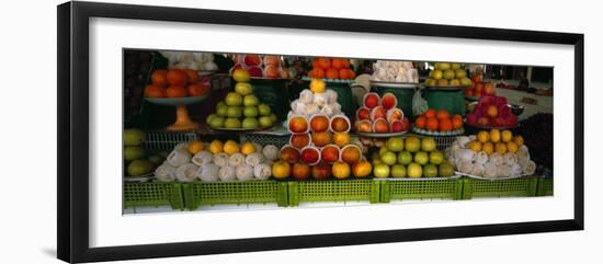 Fruits at a Market Stall, Bukhara, Uzbekistan-null-Framed Premium Photographic Print