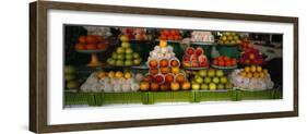 Fruits at a Market Stall, Bukhara, Uzbekistan-null-Framed Photographic Print