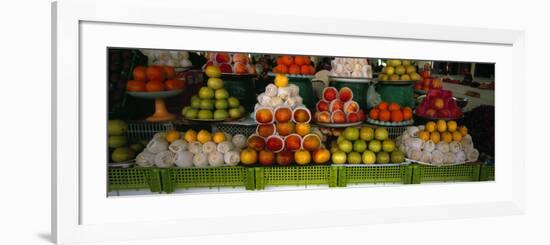 Fruits at a Market Stall, Bukhara, Uzbekistan-null-Framed Photographic Print