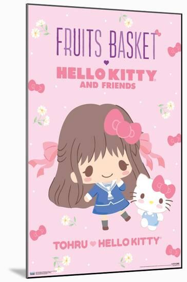 Fruits Basket x Hello Kitty and Friends - Tohru and Hello Kitty-Trends International-Mounted Poster