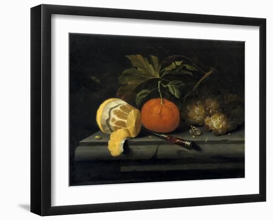 Fruits on a Table Setting of Stone, C1653-1659-Johannes Borman-Framed Giclee Print