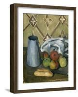 Fruits, serviette et boîte à lait-Paul Cézanne-Framed Giclee Print