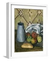 Fruits, serviette et boîte à lait-Paul Cézanne-Framed Giclee Print