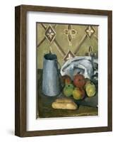 Fruits, serviette et boîte à lait-Paul Cézanne-Framed Giclee Print