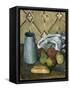 Fruits, serviette et boîte à lait-Paul Cézanne-Framed Stretched Canvas