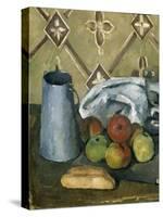 Fruits, serviette et boîte à lait-Paul Cézanne-Stretched Canvas