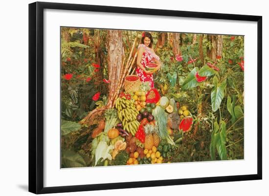 Fruits, Vegetables in Jungle Paradise-null-Framed Art Print
