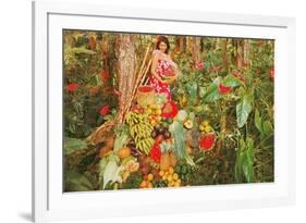 Fruits, Vegetables in Jungle Paradise-null-Framed Art Print