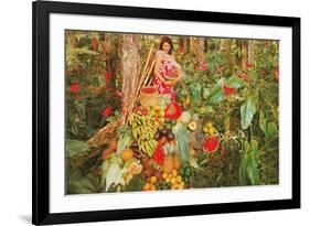 Fruits, Vegetables in Jungle Paradise-null-Framed Art Print