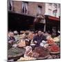 Fruits, Vegetables, Meat, Polutry, and Flowers Sold in Rue Mouffetard Market, Quartier Latin-Alfred Eisenstaedt-Mounted Photographic Print
