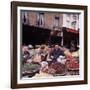 Fruits, Vegetables, Meat, Polutry, and Flowers Sold in Rue Mouffetard Market, Quartier Latin-Alfred Eisenstaedt-Framed Photographic Print
