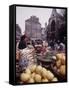 Fruits, Vegetables, Meat, Polutry, and Flowers Sold in Rue Mouffetard Market, Quartier Latin-Alfred Eisenstaedt-Framed Stretched Canvas