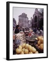 Fruits, Vegetables, Meat, Polutry, and Flowers Sold in Rue Mouffetard Market, Quartier Latin-Alfred Eisenstaedt-Framed Photographic Print