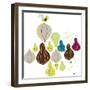 Fruits Wallpaper-vecstock com-Framed Art Print