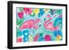 Fruity Flamingos I-Farida Zaman-Framed Art Print