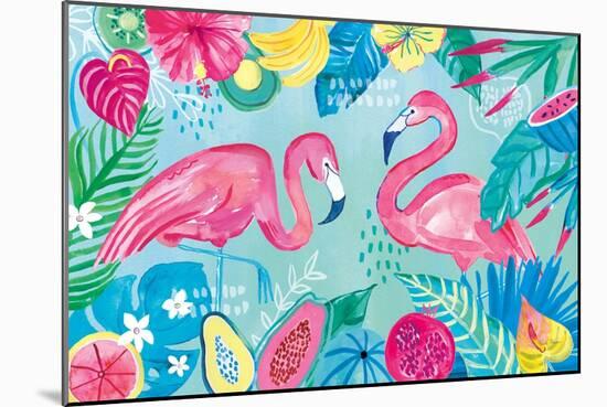 Fruity Flamingos I-Farida Zaman-Mounted Art Print