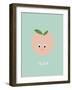 Fruity Friends - Peach-Clara Wells-Framed Giclee Print