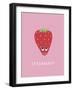 Fruity Friends - Strawberry-Clara Wells-Framed Giclee Print