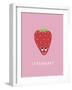 Fruity Friends - Strawberry-Clara Wells-Framed Giclee Print