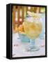 Fruity Pineapple Drink with Ice Cubes and Lemon-Foodcollection-Framed Stretched Canvas