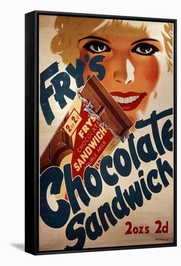 Fry's Chocolate Sandwich Advert-null-Framed Stretched Canvas