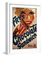 Fry's Chocolate Sandwich Advert-null-Framed Art Print