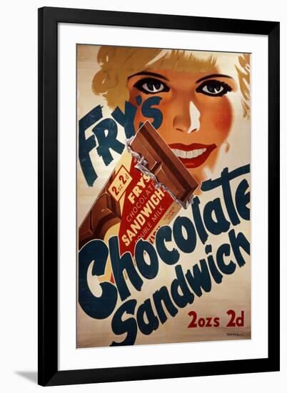 Fry's Chocolate Sandwich Advert-null-Framed Art Print