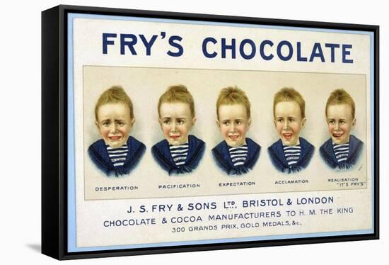 Fry's Five Boys Chocolate, Desperation Pacification Expectation Acclamation Realisation-null-Framed Stretched Canvas