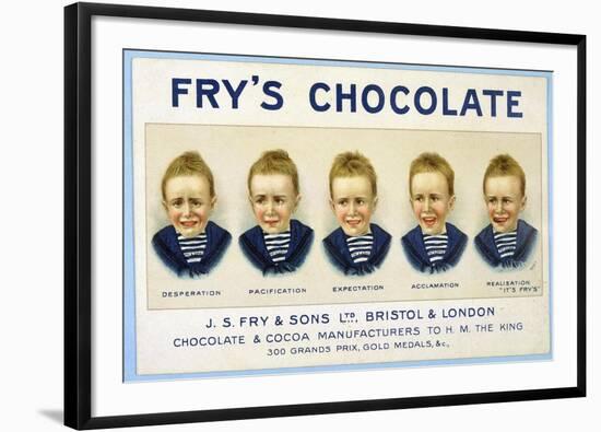 Fry's Five Boys Chocolate, Desperation Pacification Expectation Acclamation Realisation-null-Framed Photographic Print