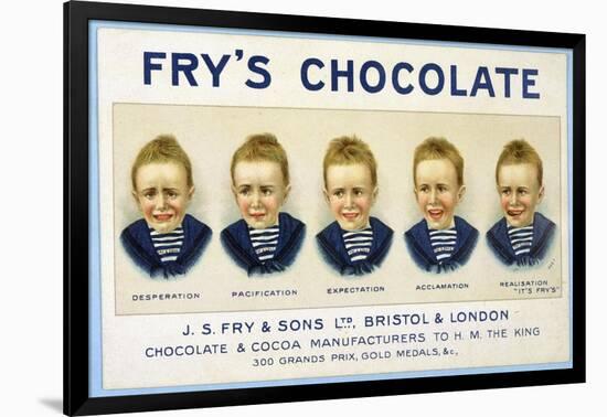 Fry's Five Boys Chocolate, Desperation Pacification Expectation Acclamation Realisation-null-Framed Photographic Print