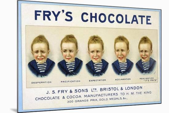 Fry's Five Boys Chocolate, Desperation Pacification Expectation Acclamation Realisation-null-Mounted Photographic Print