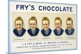 Fry's Five Boys Chocolate, Desperation Pacification Expectation Acclamation Realisation-null-Mounted Photographic Print