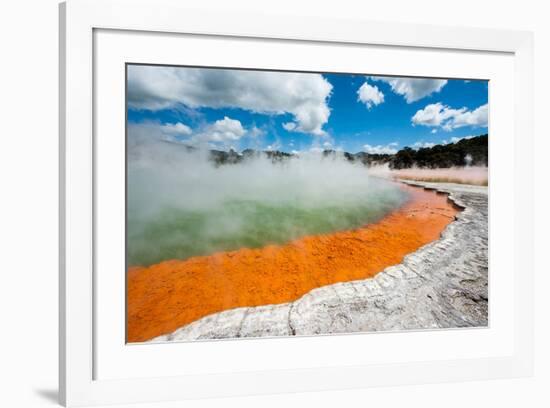 Frying Pan Lake Rotorua-null-Framed Art Print