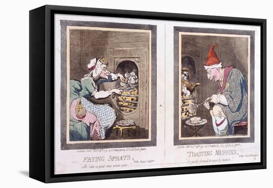 Frying Sprats-James Gillray-Framed Stretched Canvas