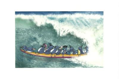 Fairy Penguins Surfing