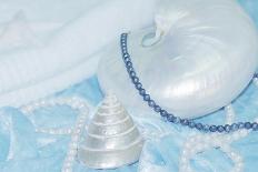 Shell with Blue and White Pearls-FS Studio-Giclee Print