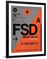 FSD Sioux Falls Luggage Tag I-NaxArt-Framed Art Print