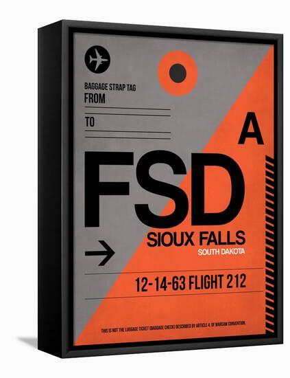 FSD Sioux Falls Luggage Tag I-NaxArt-Framed Stretched Canvas