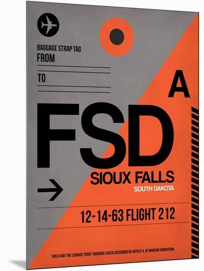 FSD Sioux Falls Luggage Tag I-NaxArt-Mounted Art Print