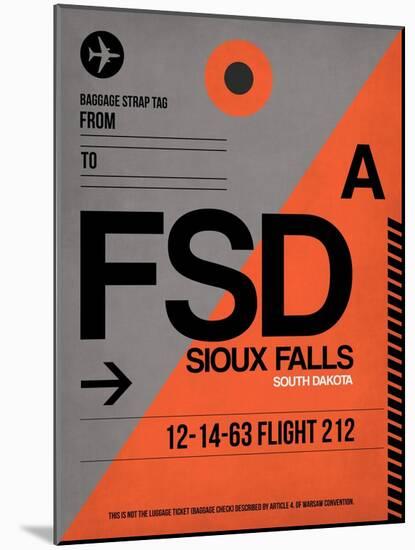 FSD Sioux Falls Luggage Tag I-NaxArt-Mounted Art Print