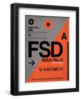 FSD Sioux Falls Luggage Tag I-NaxArt-Framed Art Print