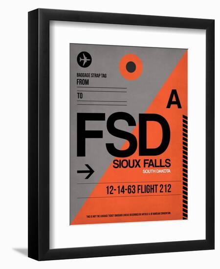 FSD Sioux Falls Luggage Tag I-NaxArt-Framed Art Print